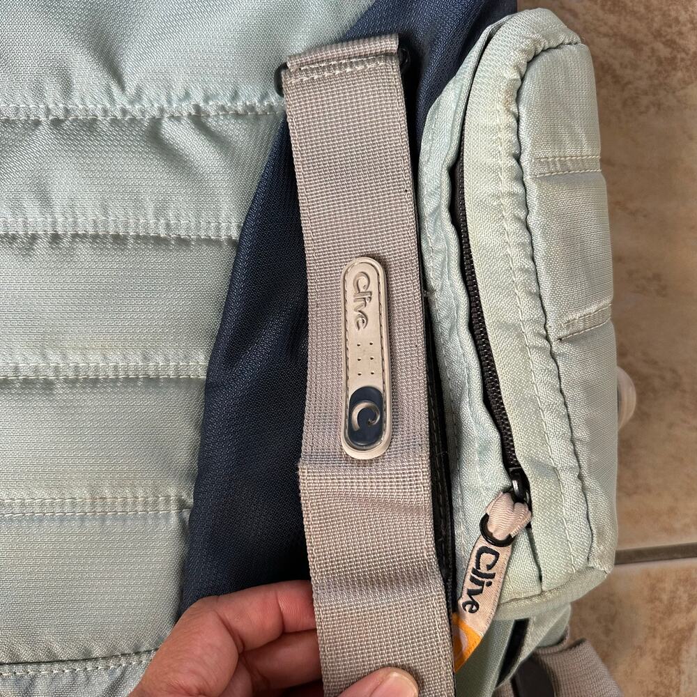 Clive Skateboard Backpack Zipper Buckles Straps Light Blue‎ Multipocket - Picture 14 of 15